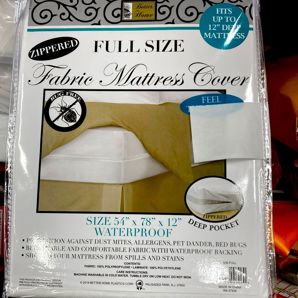 Full size fabric mattress, cover bed bug proof brand new
